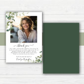 Elegante Waterverf groen begrafenis dank u Bedankkaart