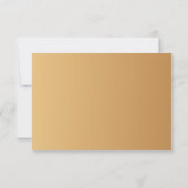 Elegante waterverf groen blad gouden bruiloft RSVP Kaart (Achterkant)