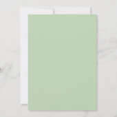 Elegante waterverf groen bladgoud doop kaart (Achterkant)