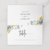 Elegante Waterverf Groen Bladgroen Bruiloft Plaatskaartje (Buitenkant ongevouwen)