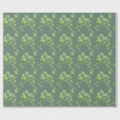 Elegante waterverf groen botanisch groen cadeaupapier (Vlak)
