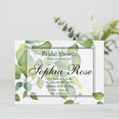 Elegante waterverf groen botanisch groen kaart (Staand voorkant)