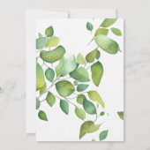 Elegante waterverf groen botanisch groen kaart (Achterkant)