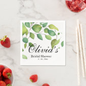 Elegante waterverf groen botanisch groen servet (Insitu)