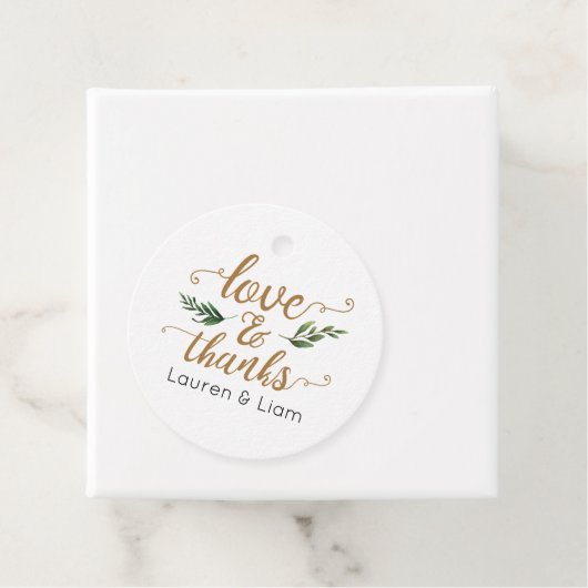 Elegante Waterverf groen bruiloft gunst Label (In situ)