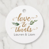 Elegante Waterverf groen bruiloft gunst Label (Voorkant)