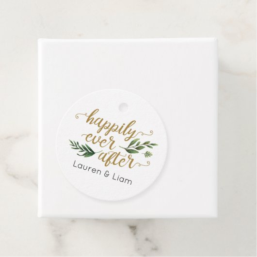 Elegante Waterverf groen bruiloft gunst Label (In situ)