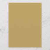 Elegante waterverf groen goud diner menu (Achterkant)