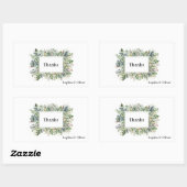 Elegante Waterverf groen krans bruiloft Sticker (Vel)
