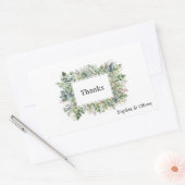 Elegante Waterverf groen krans bruiloft Sticker (Envelop)