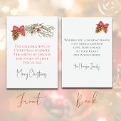 Elegante Waterverf groen Religieuze niet-foto Feestdagenkaart