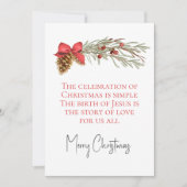 Elegante Waterverf groen Religieuze niet-foto Feestdagenkaart (Voorkant)