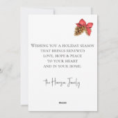 Elegante Waterverf groen Religieuze niet-foto Feestdagenkaart (Achterkant)