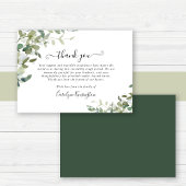 Elegante Waterverf groen sympathie dank u Bedankkaart