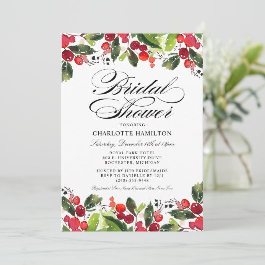 Elegante Waterverf groen vakantie Vrijgezellenfees Kaart (Staand voorkant)