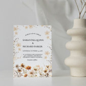 Elegante Waterverf groen Wildflower bruiloft Kaart