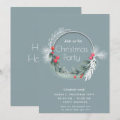 Elegante waterverf groenblijvende krans zakelijk  kaart (Voorkant / Achterkant)