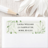 Elegante waterverf groene bruidsdouche etiket (Insitu)