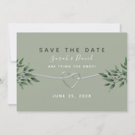 Elegante Waterverf Groene Huwelijk Save The Date