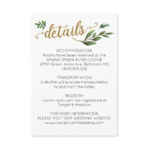 Elegante Waterverf Groene Huwelijksdetails