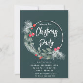 Elegante waterverf groene krans corporate kaart (Voorkant)