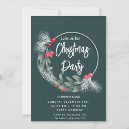 Elegante waterverf groene krans corporate kaart