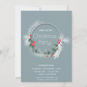 Elegante waterverf groene krans corporate kaart