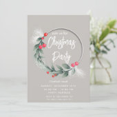 Elegante waterverf groene krans corporate kaart (Staand voorkant)