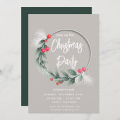 Elegante waterverf groene krans corporate kaart (Voorkant / Achterkant)
