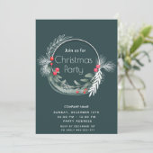 Elegante waterverf groene krans corporate kaart (Staand voorkant)