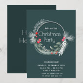 Elegante waterverf groene krans corporate kaart (Voorkant / Achterkant)