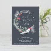 Elegante waterverf groene krans corporate kaart (Staand voorkant)