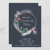 Elegante waterverf groene krans corporate kaart (Voorkant / Achterkant)