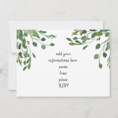 Elegante waterverf groene piano kaart (Achterkant)