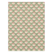 Elegante Waterverf Groene Pompoen Goud Geometrisch Tafelkleed (Voorkant)