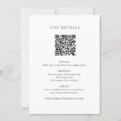 Elegante Waterverf Groene QR Code Trouwen Kaart (Achterkant)