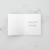 Elegante Waterverf Groene Rode Krans Kerst Feestdagen Kaart (Binnen)