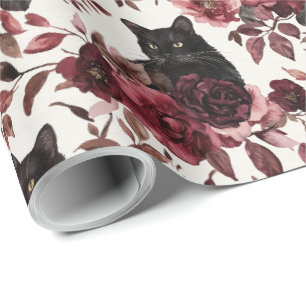 Elegante waterverf Halloween bloemen Cadeaupapier