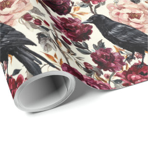 Elegante waterverf Halloween bloemen Cadeaupapier