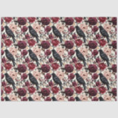 Elegante Waterverf Halloween Bloemen Tissuepapier (Voorkant)