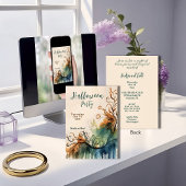 Elegante waterverf Halloween Party Kaart