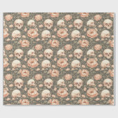 Elegante Waterverf Halloween Schedel Cadeaupapier (Vlak)