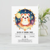 Elegante Waterverf Hamster Verjaardag Kaart (Staand voorkant)