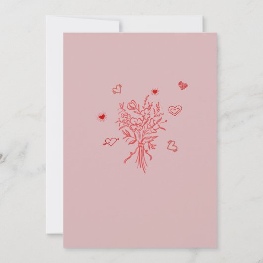 Elegante Waterverf Hand getrokken Doodles grillig  Kaart (Achterkant)