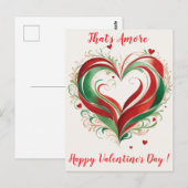 Elegante Waterverf Hart Valentijn Italië Briefkaart (Voorkant / Achterkant)