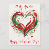 Elegante Waterverf Hart Valentijn Italië Briefkaart (Voorkant)