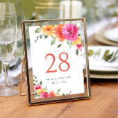 Elegante Waterverf Helder Roze Bloemen Bruiloft Kaart