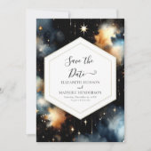 Elegante Waterverf hemelse bruiloft Save The Date (Voorkant)