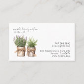 Elegante Waterverf Herbalist Planten Visitekaartje (Voorkant)