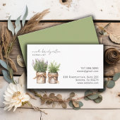 Elegante Waterverf Herbalist Planten Visitekaartje